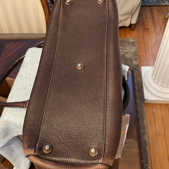 Brown leather Coach tote - Picture 11 of 13